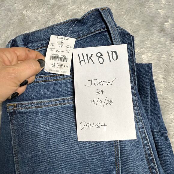 New J. Crew Slim Boyfriend Jeans Women's 24 Medium Wash Denim - Picture 3 of 6